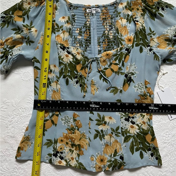 Reformation Blue Floral Blouse - Picture 12 of 16